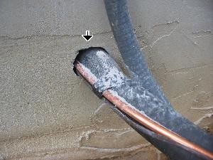 utility pipe penetrations, air infiltration, frozen pipes, winterization