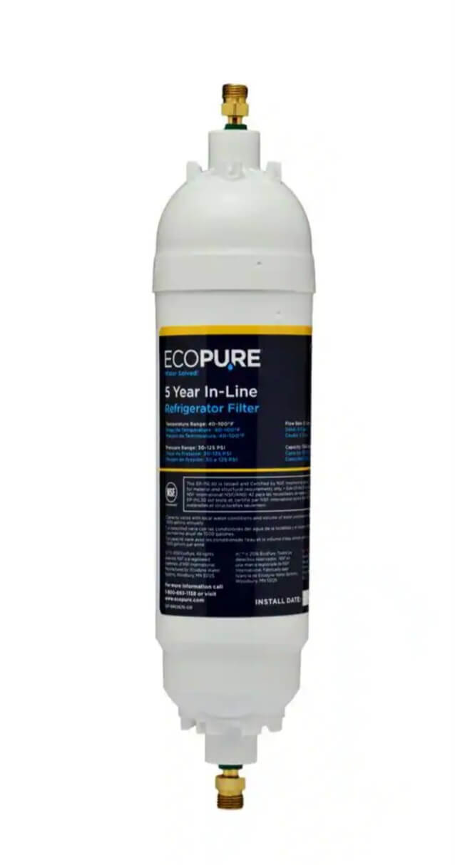 Inline water filter, refrigerator water filter 